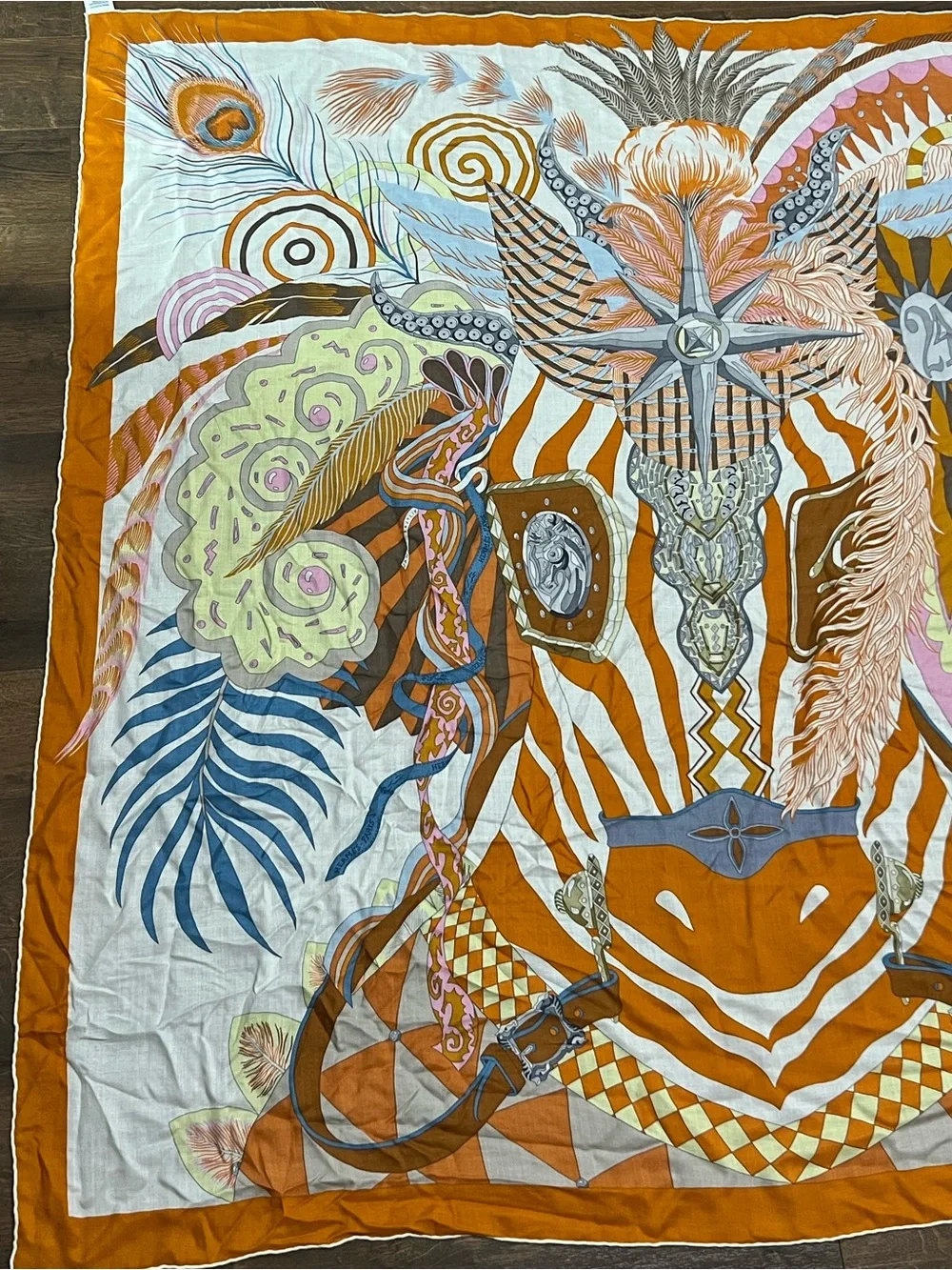 Hermès Cheval Masque Shawl 140